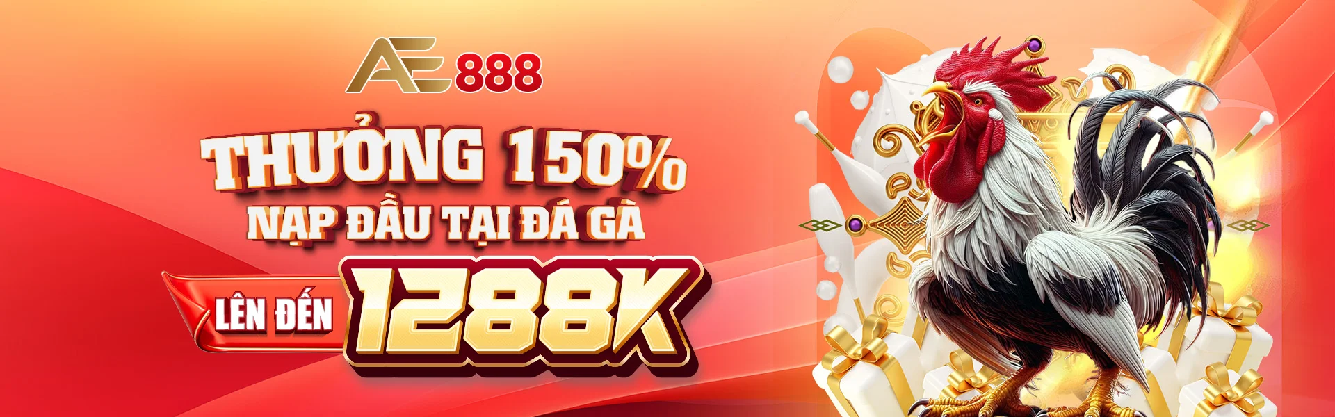 AE888 thưởng 150% nạp đầu tại Đá Gà, ưu đãi khủng lên đến 1.288K dành cho người chơi mới tham gia đấu gà trực tuyến